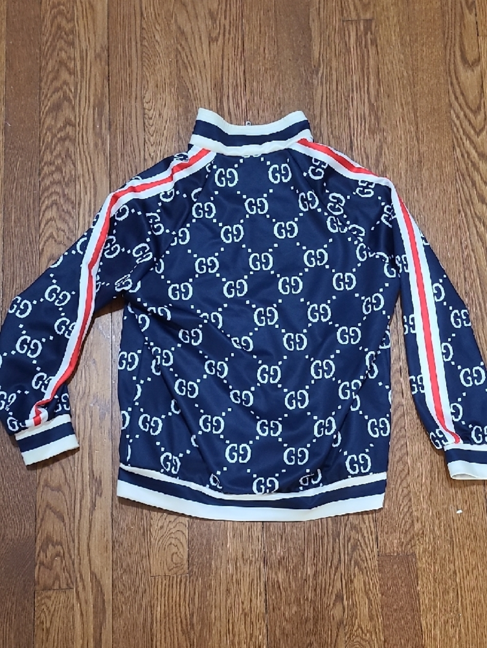 Gucci Navy GG Monogram Track Set with White Trim - Picture 4 of 6